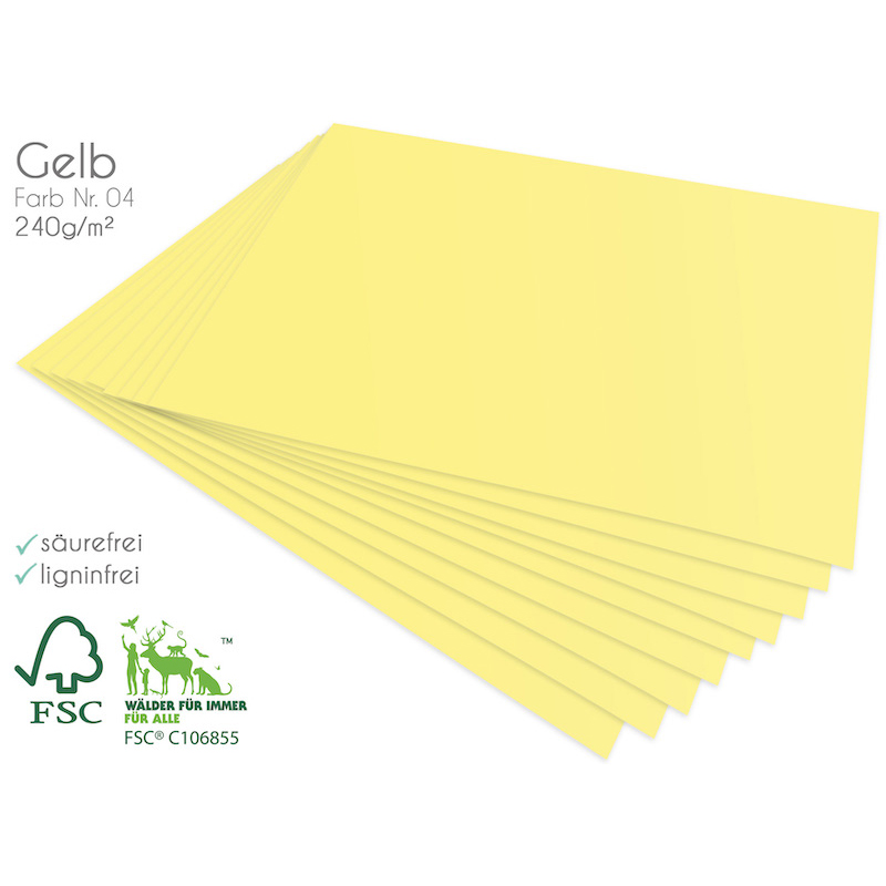 Cardstock Gelb 5er