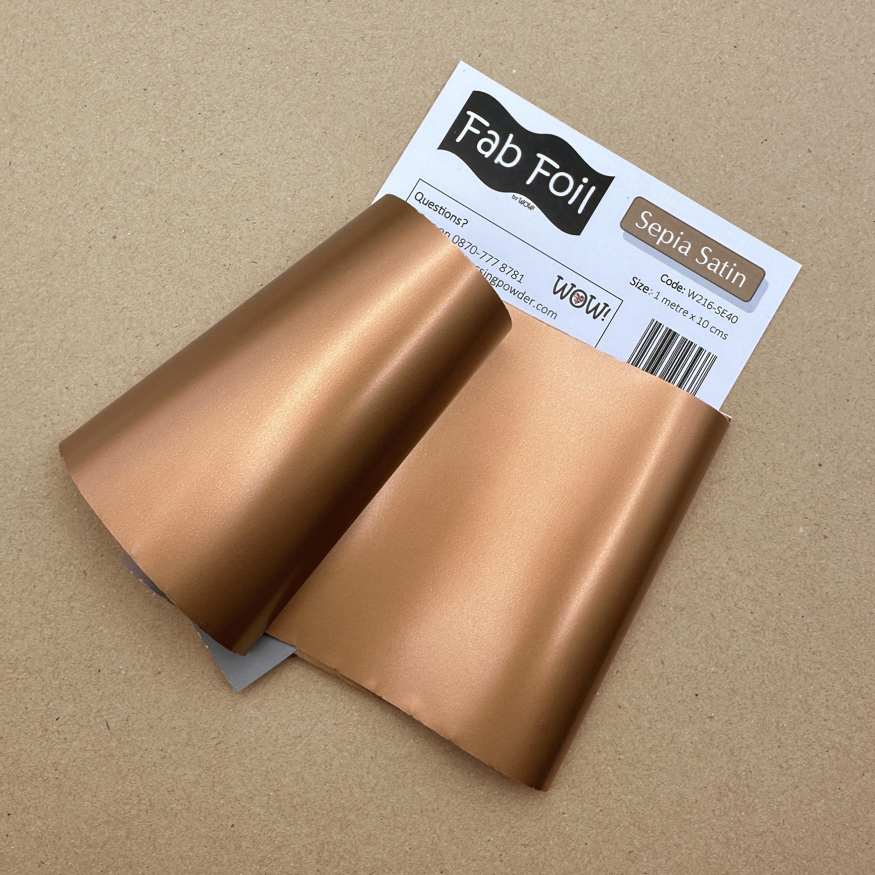Fab Foil Satin Sepia